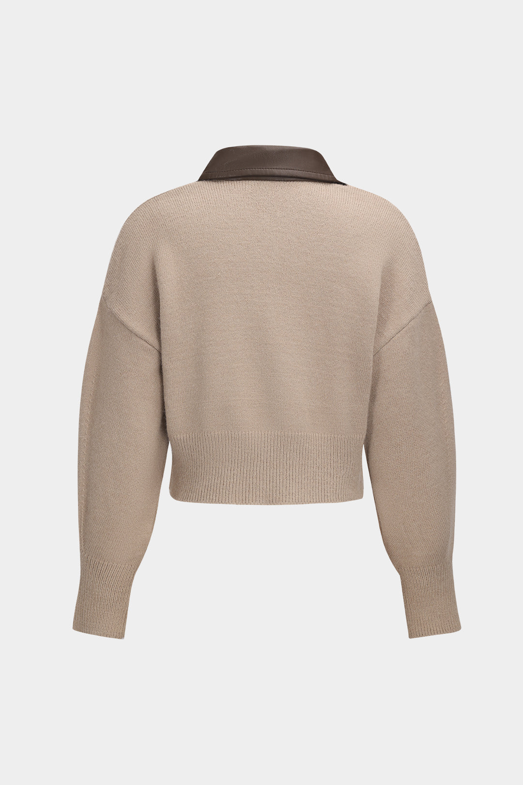 Fermuarlı Yaka Örme Ceket 