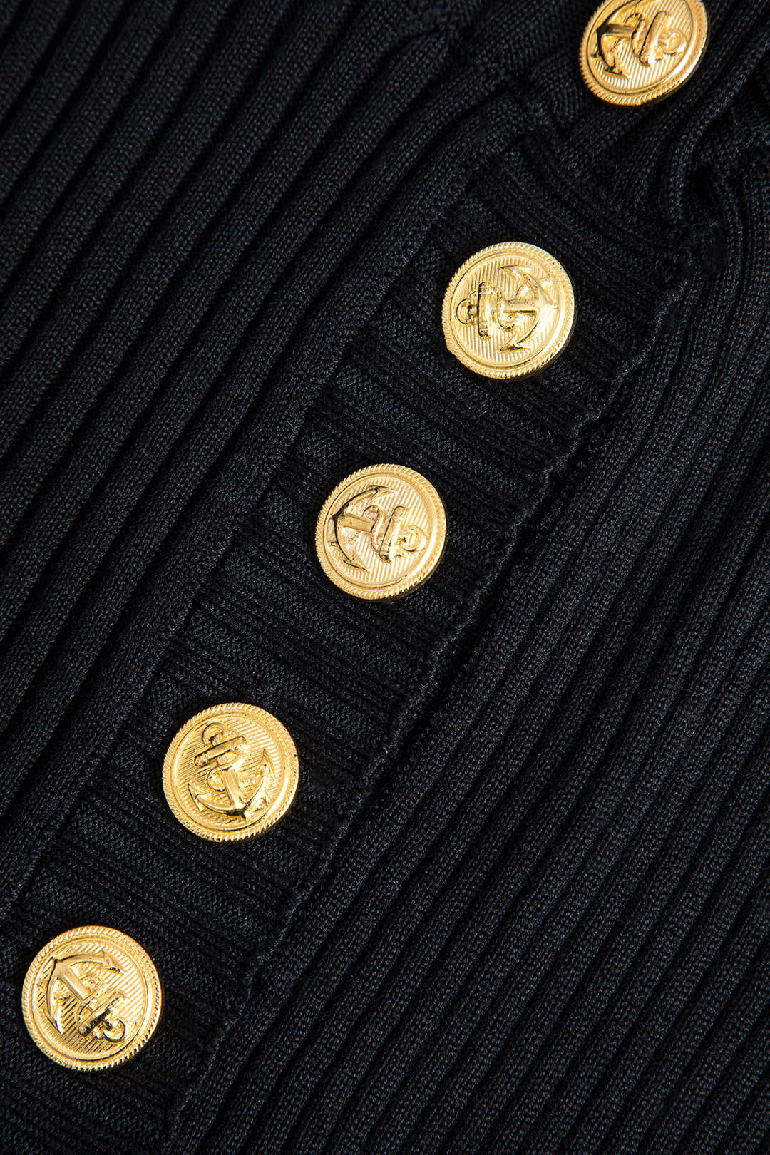 Düğme Detaylı Örme Elbise 