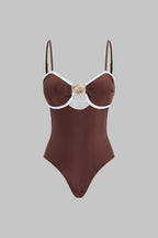 Mocha Contrast Swimsuit