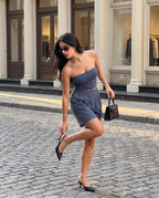 Nola Tube Top — Blu