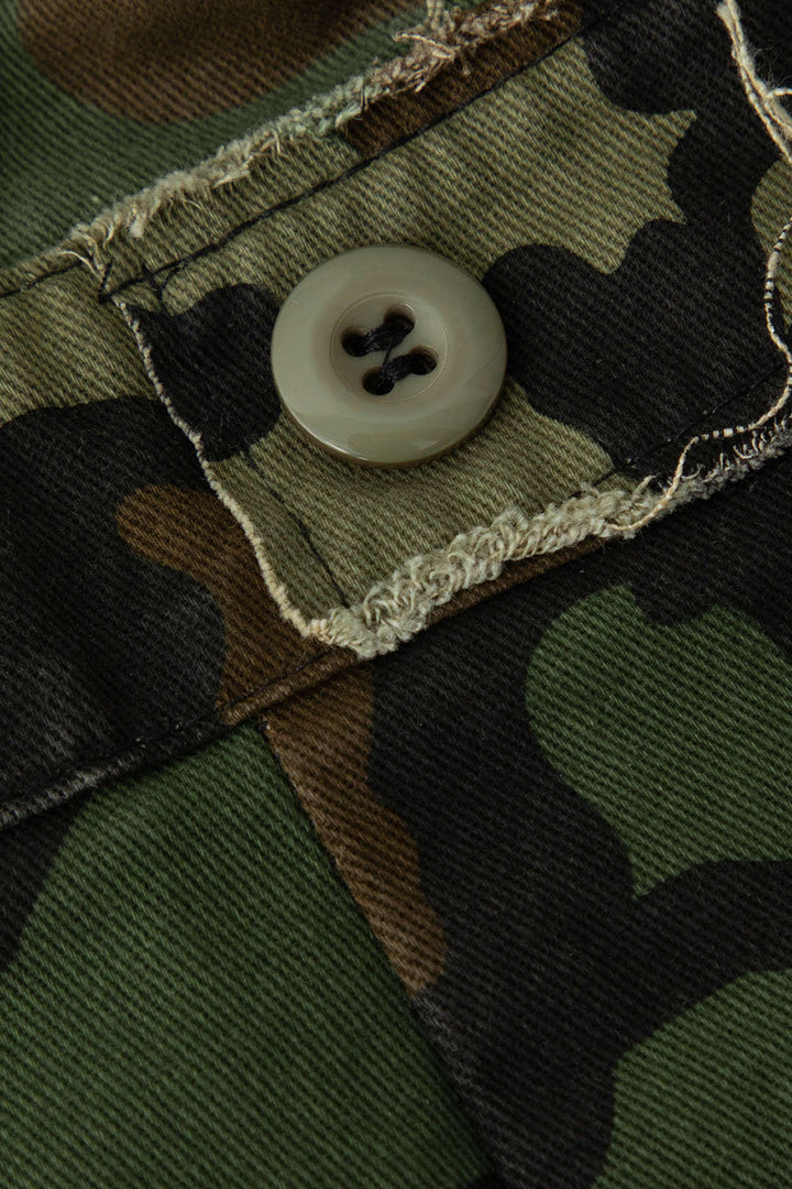 Püsküllü Kamuflaj Mini Etek