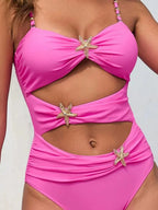 Blue Swimsuit Star Detail