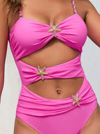 Azure Star Cut-Out Swimsuit
