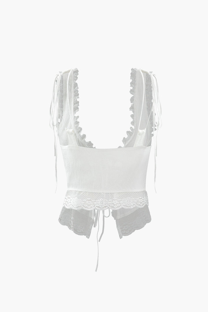 LACE TRIM CROP