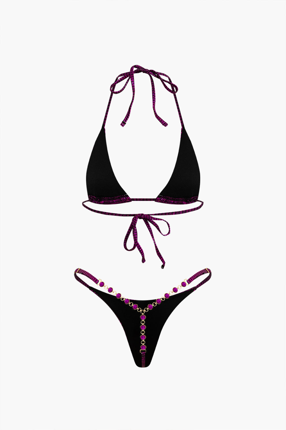 Dokulu Üçgen Bikini Takımı 